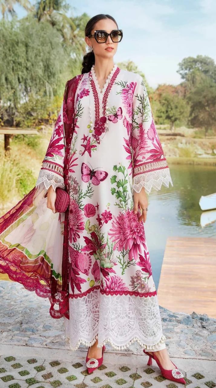 Maria B Mprints Lawn 3-piece  MB-05