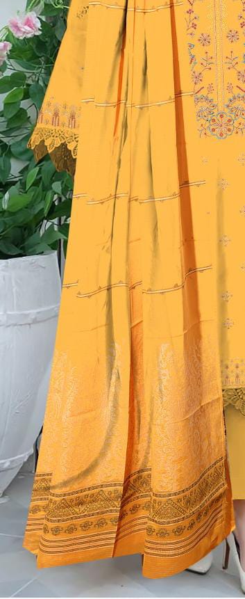 Qalamkar Embroidered Lawn Suits Unstitched 3 Piece QK-01
